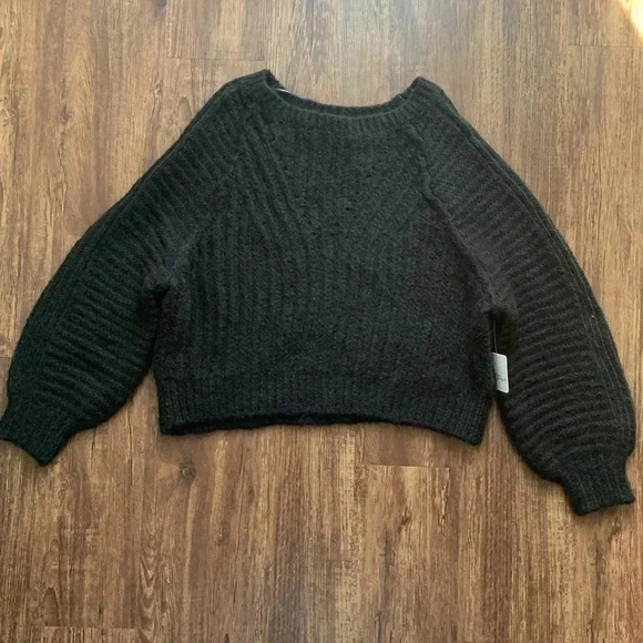 Free People Chucky Knit Sweater Black XS NWT - Picture 3 of 14